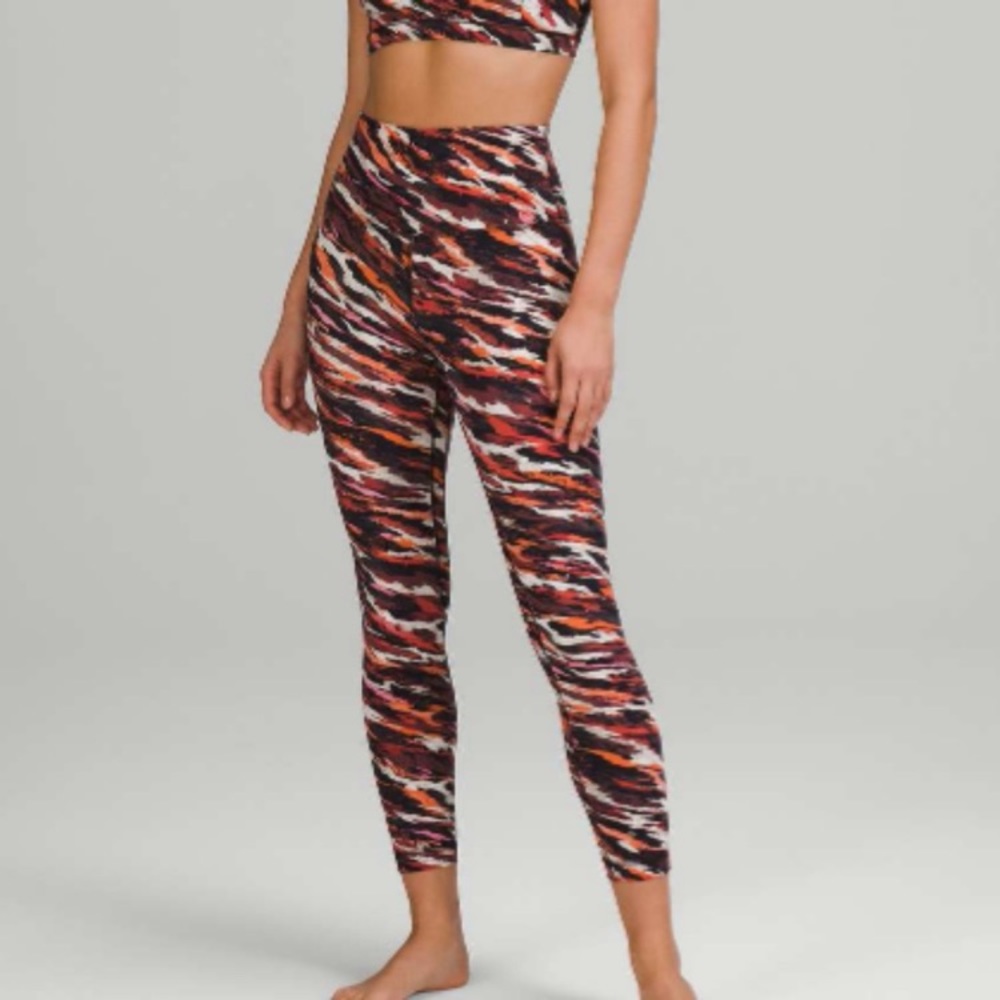 Lululemon Lunar New Year Align High-Rise Pant 25" Tiger Tide Smoky Red Multi 6